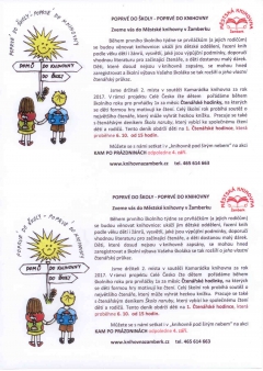 Poprvé do školy, poprvé do knihovny
