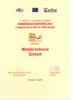 Soutěž KAMARÁDKA KNIHOVNA