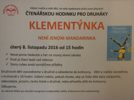 2. Čtenářská hodinka pro druháky