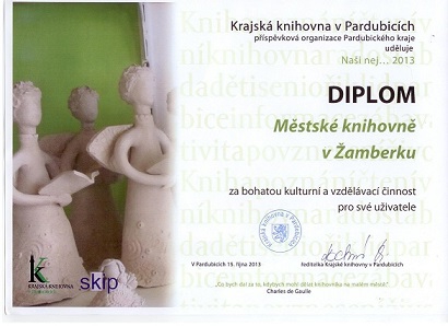 KNIHOVNA ZÍSKALA OCENĚNÍ!